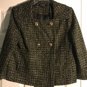 Chaus double breasted metallic blazer size 14